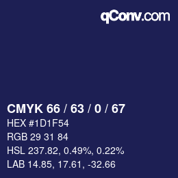 カラーコード: CMYK 66 / 63 / 0 / 67 | qconv.com