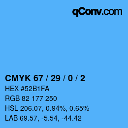 Color code: CMYK 67 / 29 / 0 / 2 | qconv.com