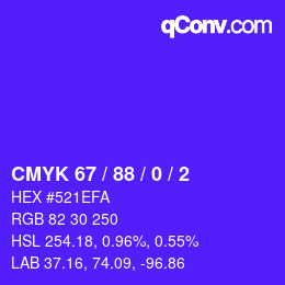 Color code: CMYK 67 / 88 / 0 / 2 | qconv.com