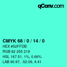 Color code: CMYK 68 / 0 / 14 / 0 | qconv.com