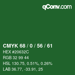 颜色代码: CMYK 68 / 0 / 56 / 61 | qconv.com