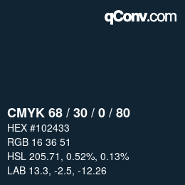 Color code: CMYK 68 / 30 / 0 / 80 | qconv.com