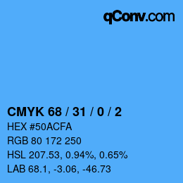 Color code: CMYK 68 / 31 / 0 / 2 | qconv.com