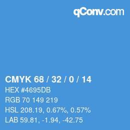 Color code: CMYK 68 / 32 / 0 / 14 | qconv.com