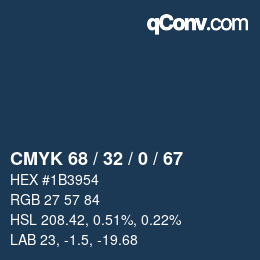 颜色代码: CMYK 68 / 32 / 0 / 67 | qconv.com