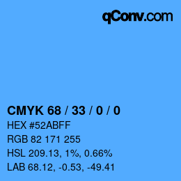 Color code: CMYK 68 / 33 / 0 / 0 | qconv.com