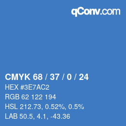 Color code: CMYK 68 / 37 / 0 / 24 | qconv.com