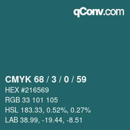 カラーコード: CMYK 68 / 3 / 0 / 59 | qconv.com
