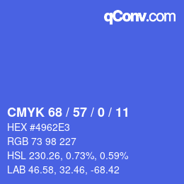 カラーコード: CMYK 68 / 57 / 0 / 11 | qconv.com