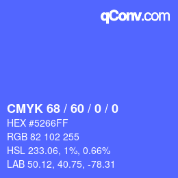 Color code: CMYK 68 / 60 / 0 / 0 | qconv.com