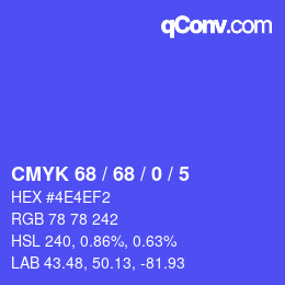 カラーコード: CMYK 68 / 68 / 0 / 5 | qconv.com