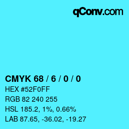 Color code: CMYK 68 / 6 / 0 / 0 | qconv.com