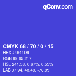 Color code: CMYK 68 / 70 / 0 / 15 | qconv.com