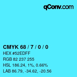 Color code: CMYK 68 / 7 / 0 / 0 | qconv.com