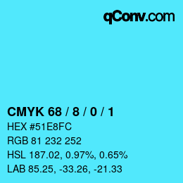 Color code: CMYK 68 / 8 / 0 / 1 | qconv.com
