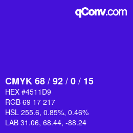 Color code: CMYK 68 / 92 / 0 / 15 | qconv.com