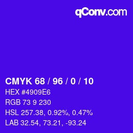 颜色代码: CMYK 68 / 96 / 0 / 10 | qconv.com