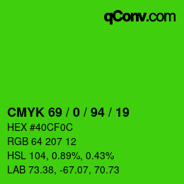 Color code: CMYK 69 / 0 / 94 / 19 | qconv.com