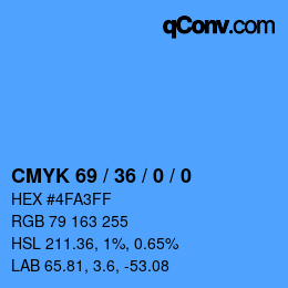 Color code: CMYK 69 / 36 / 0 / 0 | qconv.com