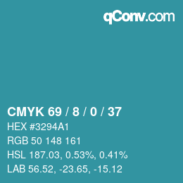 Código de color: CMYK 69 / 8 / 0 / 37 | qconv.com