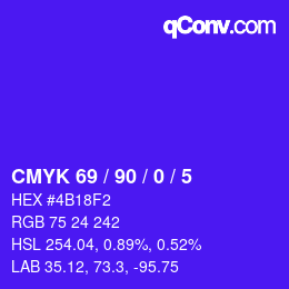 Color code: CMYK 69 / 90 / 0 / 5 | qconv.com