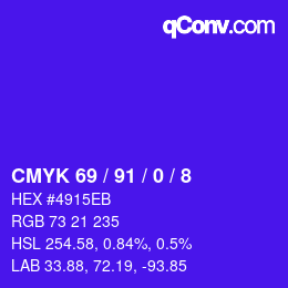 Color code: CMYK 69 / 91 / 0 / 8 | qconv.com
