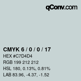 颜色代码: CMYK 6 / 0 / 0 / 17 | qconv.com
