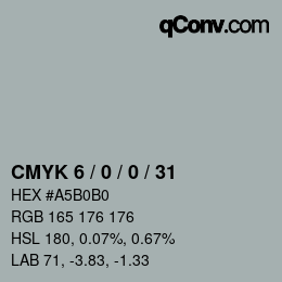 カラーコード: CMYK 6 / 0 / 0 / 31 | qconv.com