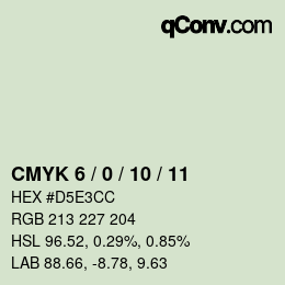 カラーコード: CMYK 6 / 0 / 10 / 11 | qconv.com