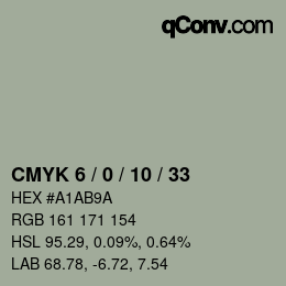 Color code: CMYK 6 / 0 / 10 / 33 | qconv.com