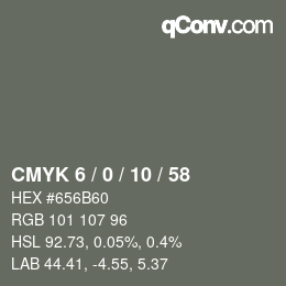 カラーコード: CMYK 6 / 0 / 10 / 58 | qconv.com