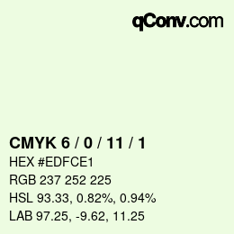 Color code: CMYK 6 / 0 / 11 / 1 | qconv.com