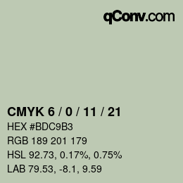 Color code: CMYK 6 / 0 / 11 / 21 | qconv.com