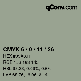 颜色代码: CMYK 6 / 0 / 11 / 36 | qconv.com