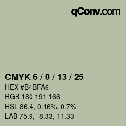Color code: CMYK 6 / 0 / 13 / 25 | qconv.com