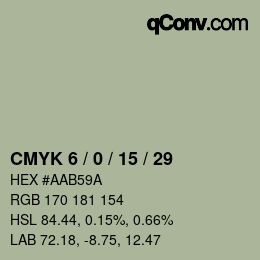 颜色代码: CMYK 6 / 0 / 15 / 29 | qconv.com
