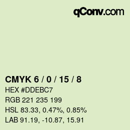 Color code: CMYK 6 / 0 / 15 / 8 | qconv.com