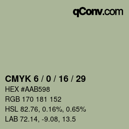 颜色代码: CMYK 6 / 0 / 16 / 29 | qconv.com