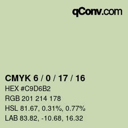 カラーコード: CMYK 6 / 0 / 17 / 16 | qconv.com