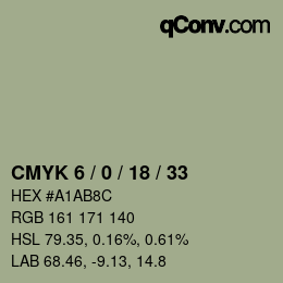 カラーコード: CMYK 6 / 0 / 18 / 33 | qconv.com