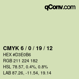 颜色代码: CMYK 6 / 0 / 19 / 12 | qconv.com