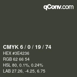 Color code: CMYK 6 / 0 / 19 / 74 | qconv.com