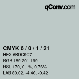 Color code: CMYK 6 / 0 / 1 / 21 | qconv.com