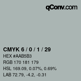 Color code: CMYK 6 / 0 / 1 / 29 | qconv.com