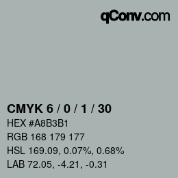 Color code: CMYK 6 / 0 / 1 / 30 | qconv.com