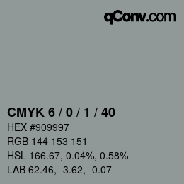 Color code: CMYK 6 / 0 / 1 / 40 | qconv.com