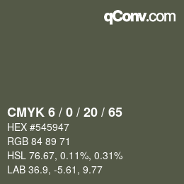 Color code: CMYK 6 / 0 / 20 / 65 | qconv.com