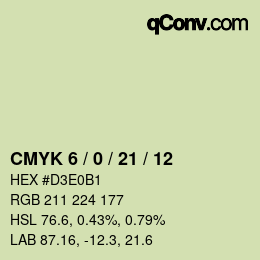 颜色代码: CMYK 6 / 0 / 21 / 12 | qconv.com