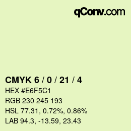 Color code: CMYK 6 / 0 / 21 / 4 | qconv.com