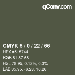 Color code: CMYK 6 / 0 / 22 / 66 | qconv.com